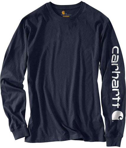 Carhartt Playera de manga largo con logotipo, para hombre K231