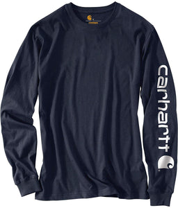 Carhartt Playera de manga largo con logotipo, para hombre K231