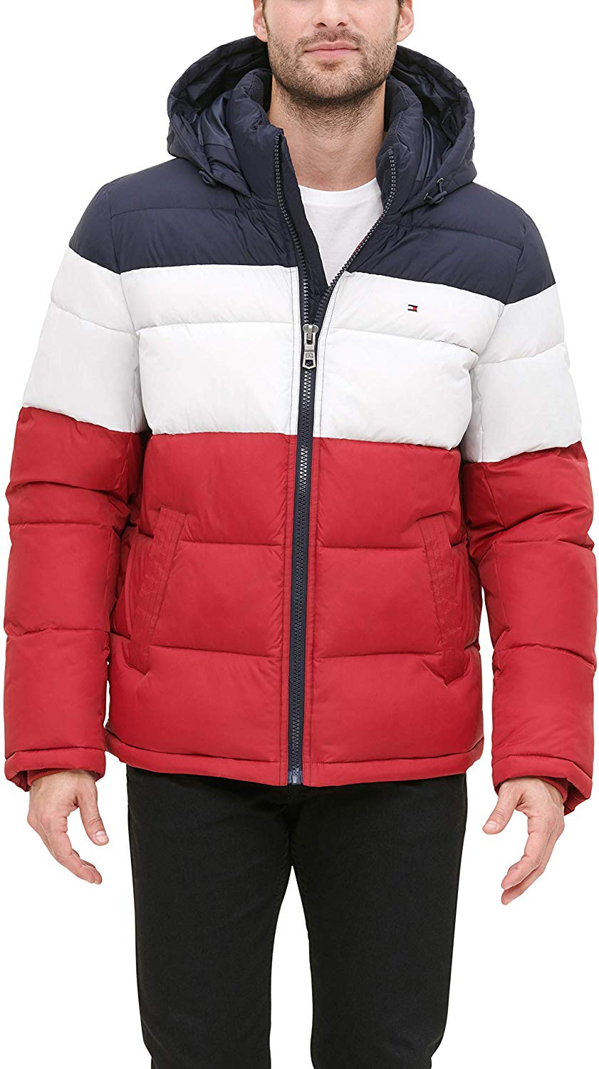 Tommy Hilfiger - Chaqueta con capucha para hombre (tallas regulares y grandes y altas)